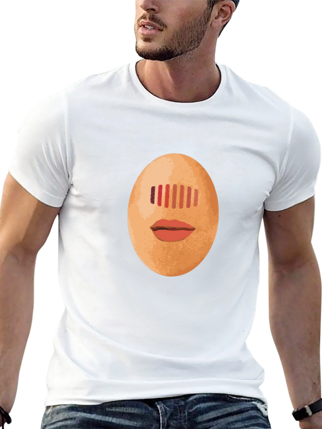 Egg Head Graphic Tee - Unique Black T-Shirt