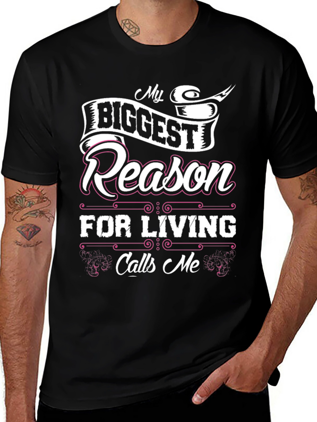 My Biggest Reason for Living T-Shirt - Black