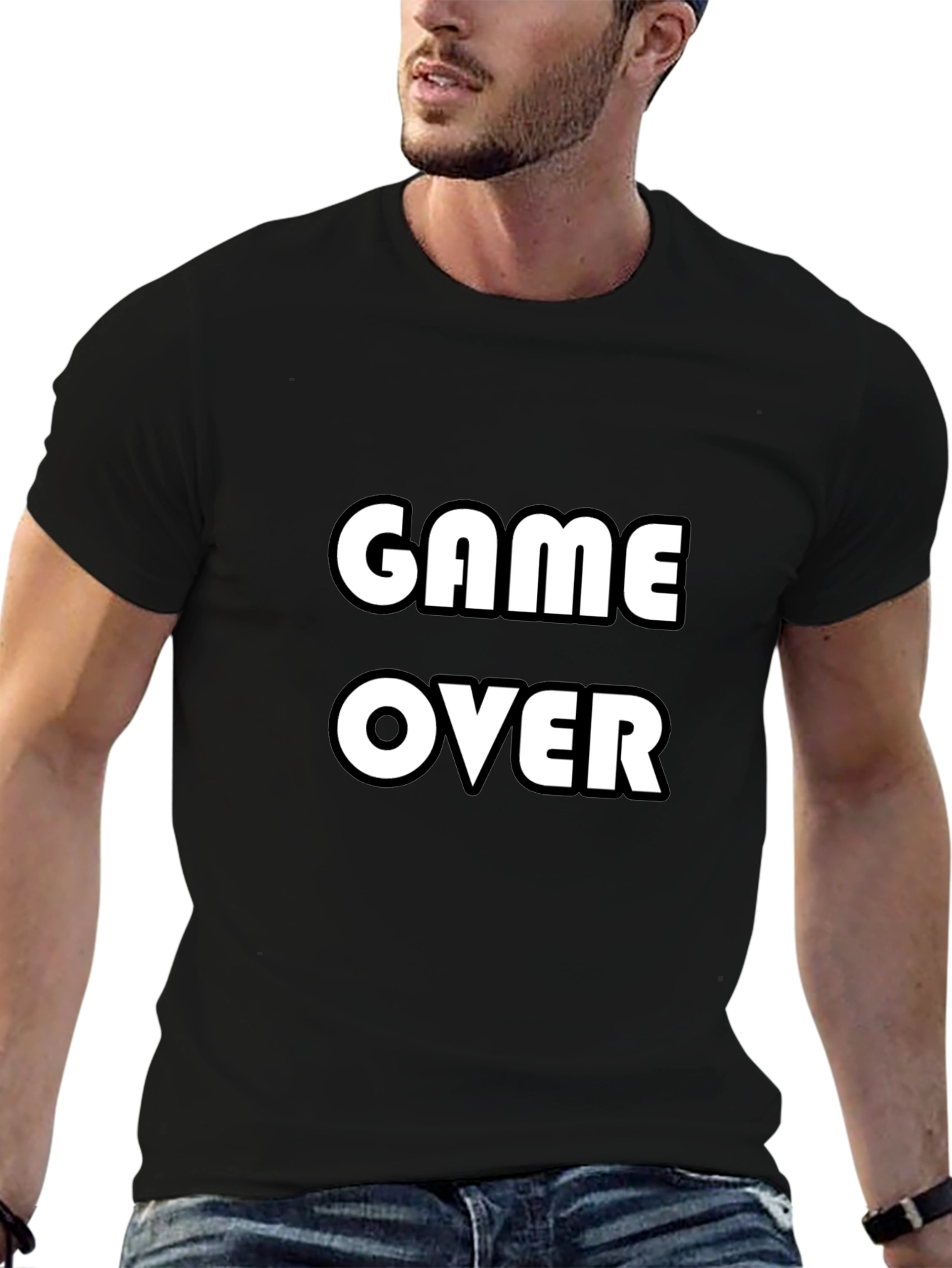 Game Over T-Shirt - Black Graphic Tee