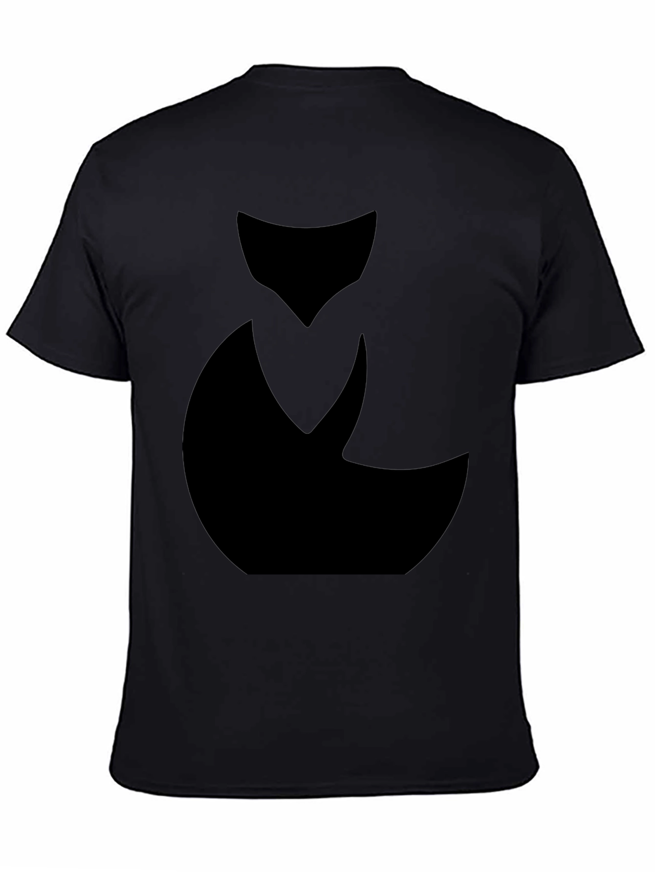 Abstract Black Cat Graphic Tee - Mens
