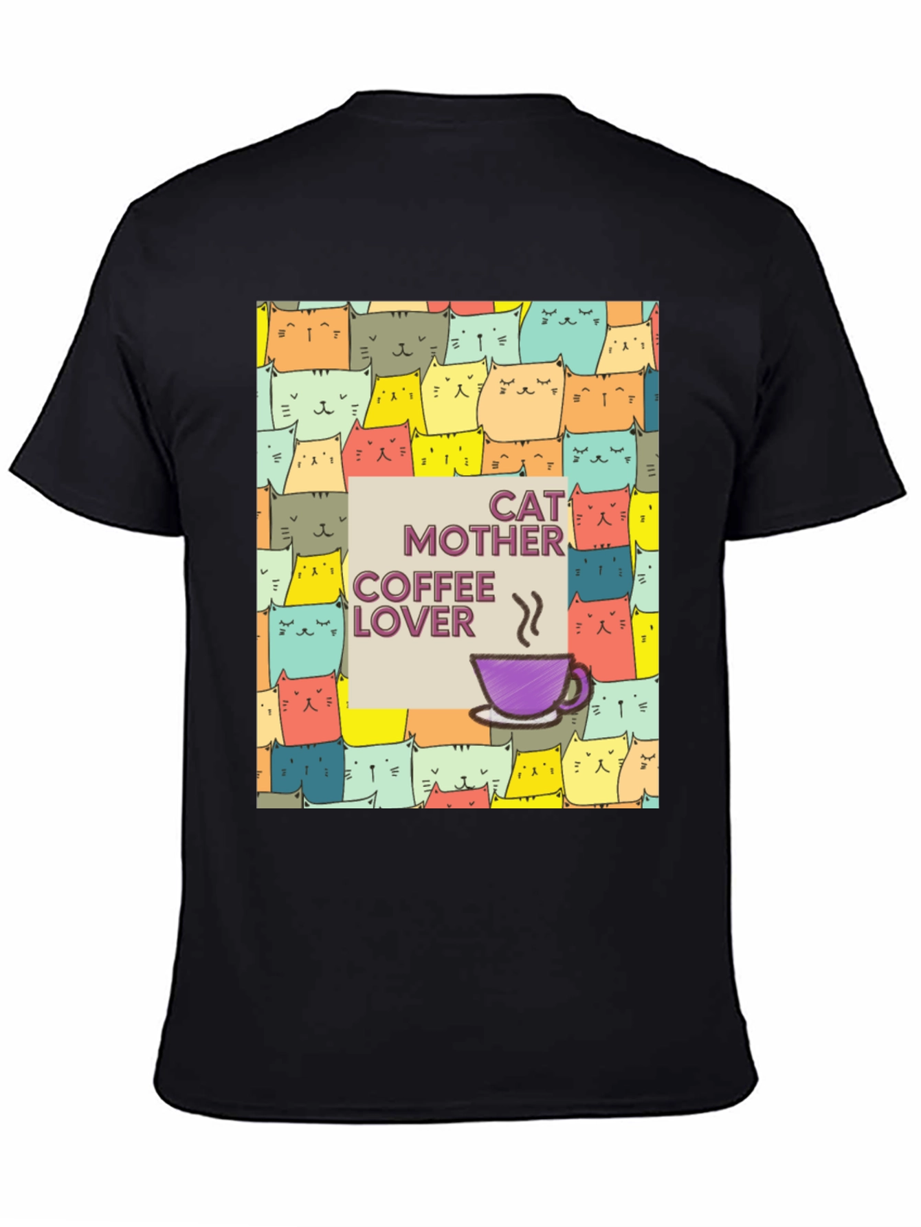 Cat Mother Coffee Lover Graphic T-Shirt