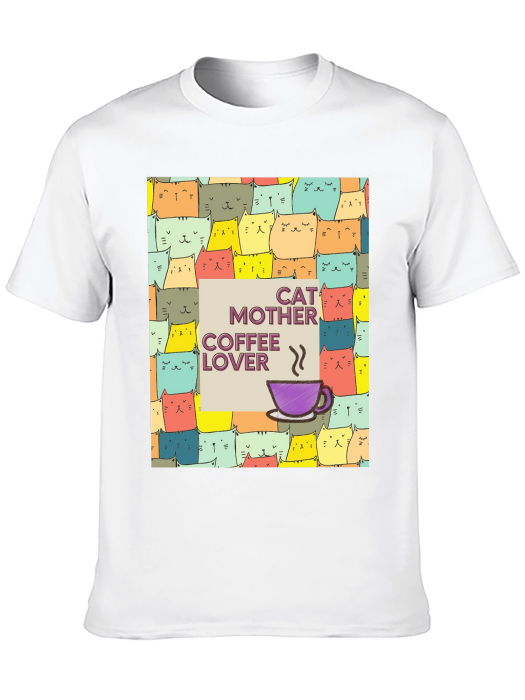 Cat Mother Coffee Lover Graphic T-Shirt