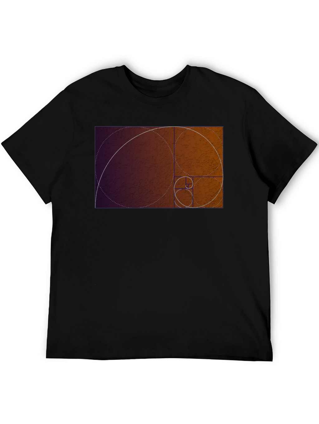 Golden Ratio Spiral Graphic Tee - Black