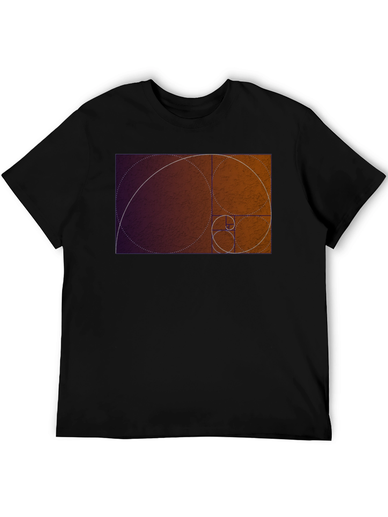 Golden Ratio Spiral Graphic Tee - Black
