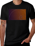 Golden Ratio Spiral Graphic Tee - Black