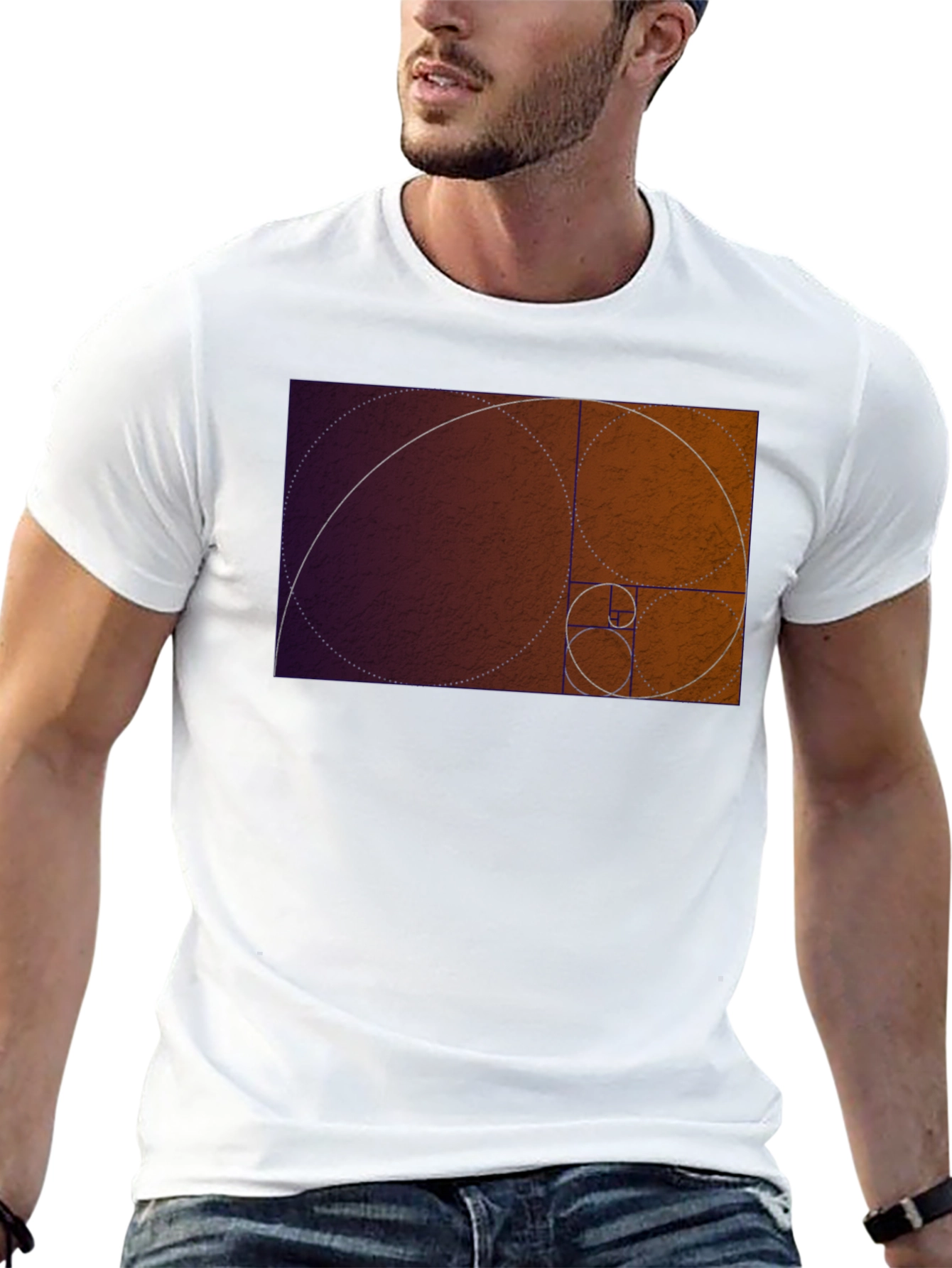 Golden Ratio Spiral Graphic Tee - Black
