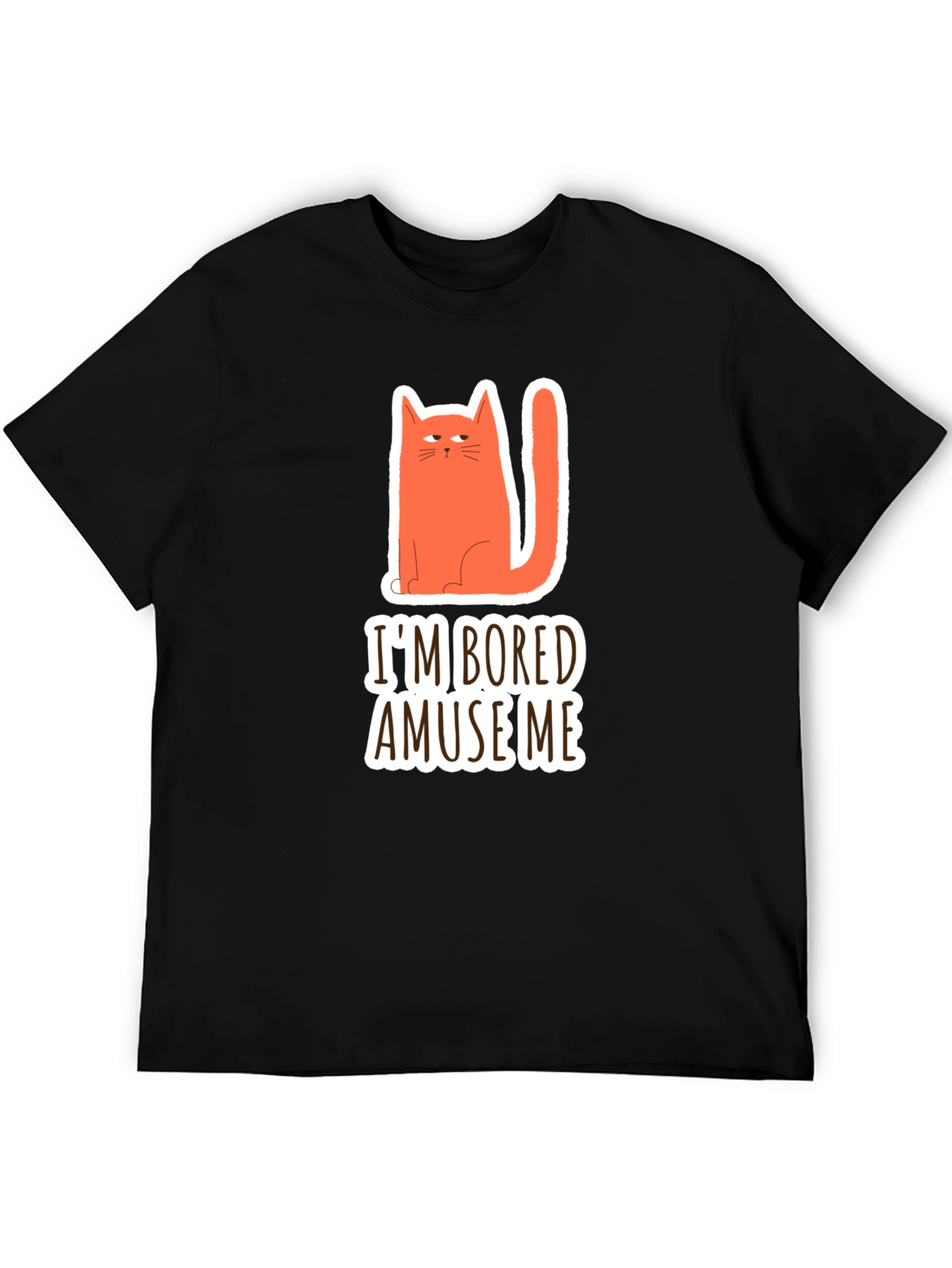 Bored Cat Graphic T-Shirt - Amuse Me!