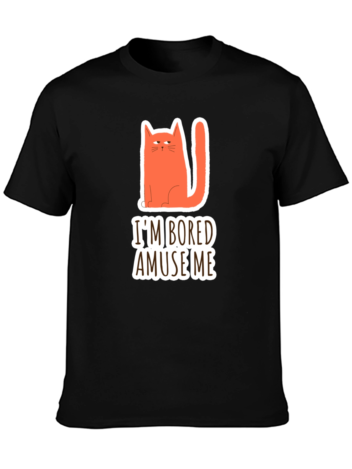 Bored Cat Graphic T-Shirt - Amuse Me!