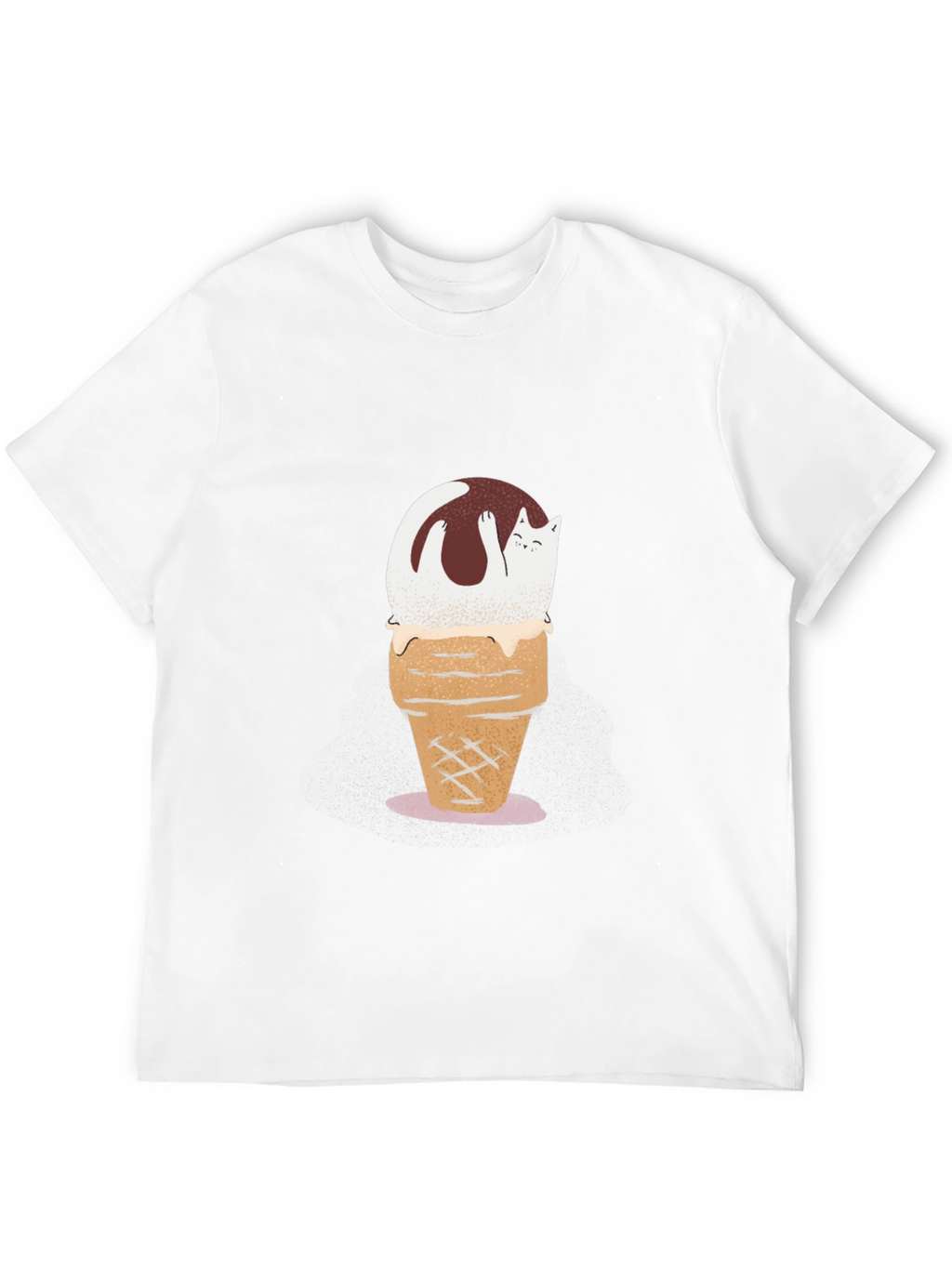 Cat Ice Cream Cone Graphic Tee