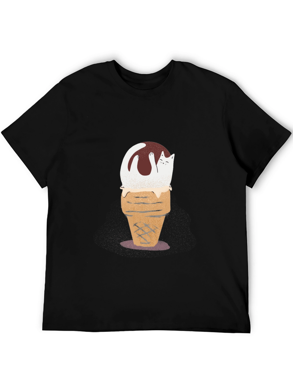 Cat Ice Cream Cone Graphic Tee