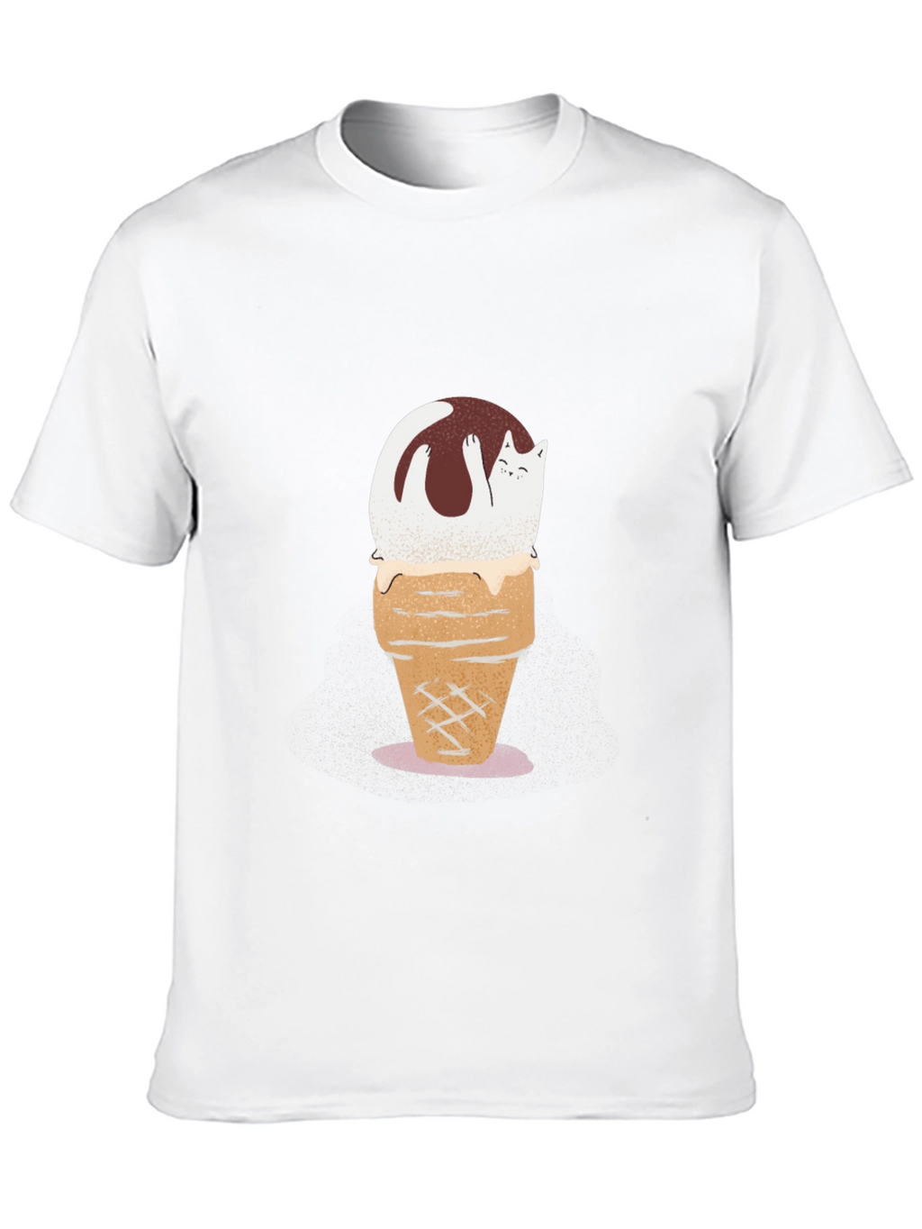 Cat Ice Cream Cone Graphic Tee