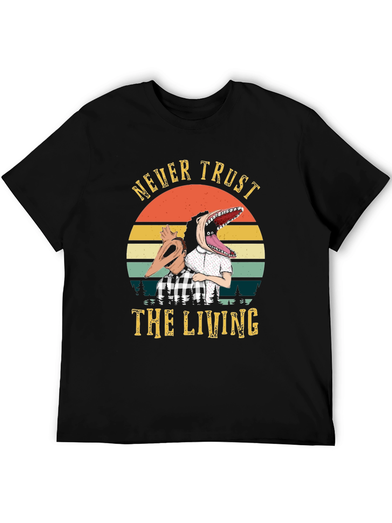 Never Trust the Living T-Shirt - Beetlejuice Inspired