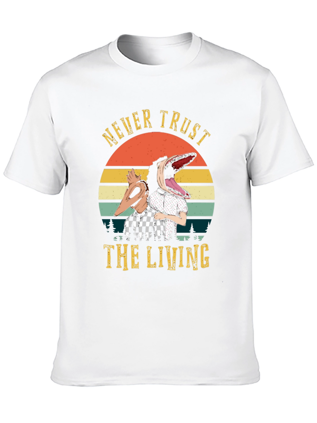 Never Trust the Living T-Shirt - Beetlejuice Inspired