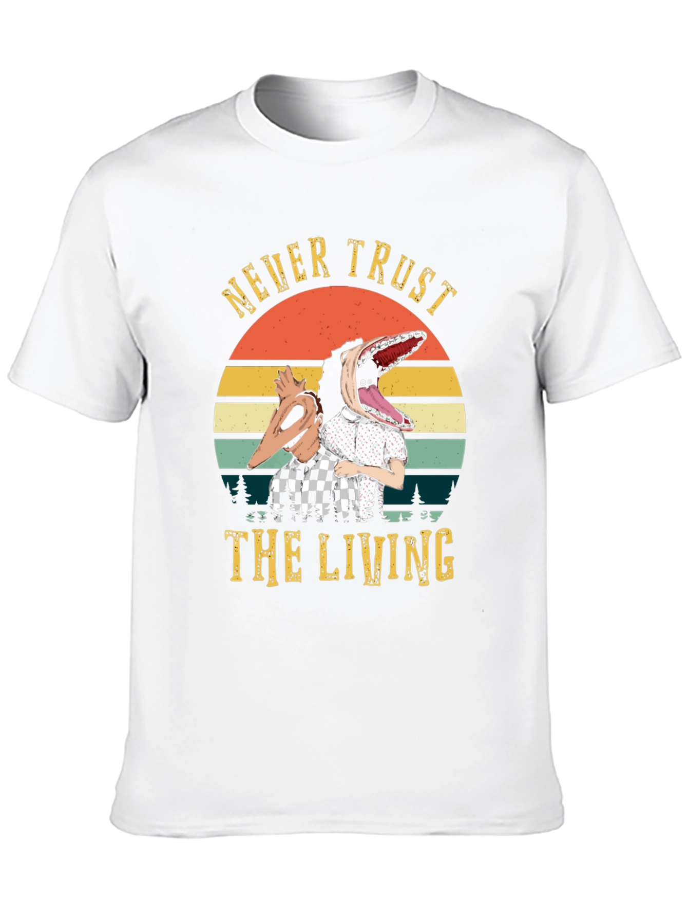 Never Trust the Living T-Shirt - Beetlejuice Inspired