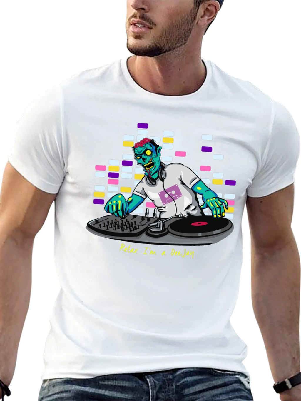 Relax Im A DeeJay Zombie Graphic T-Shirt