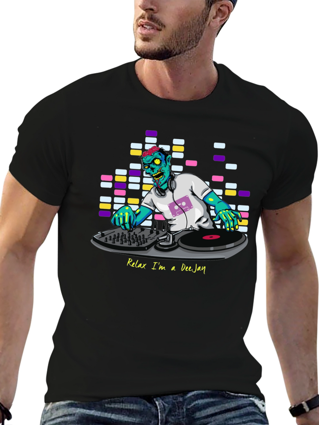 Relax Im A DeeJay Zombie Graphic T-Shirt