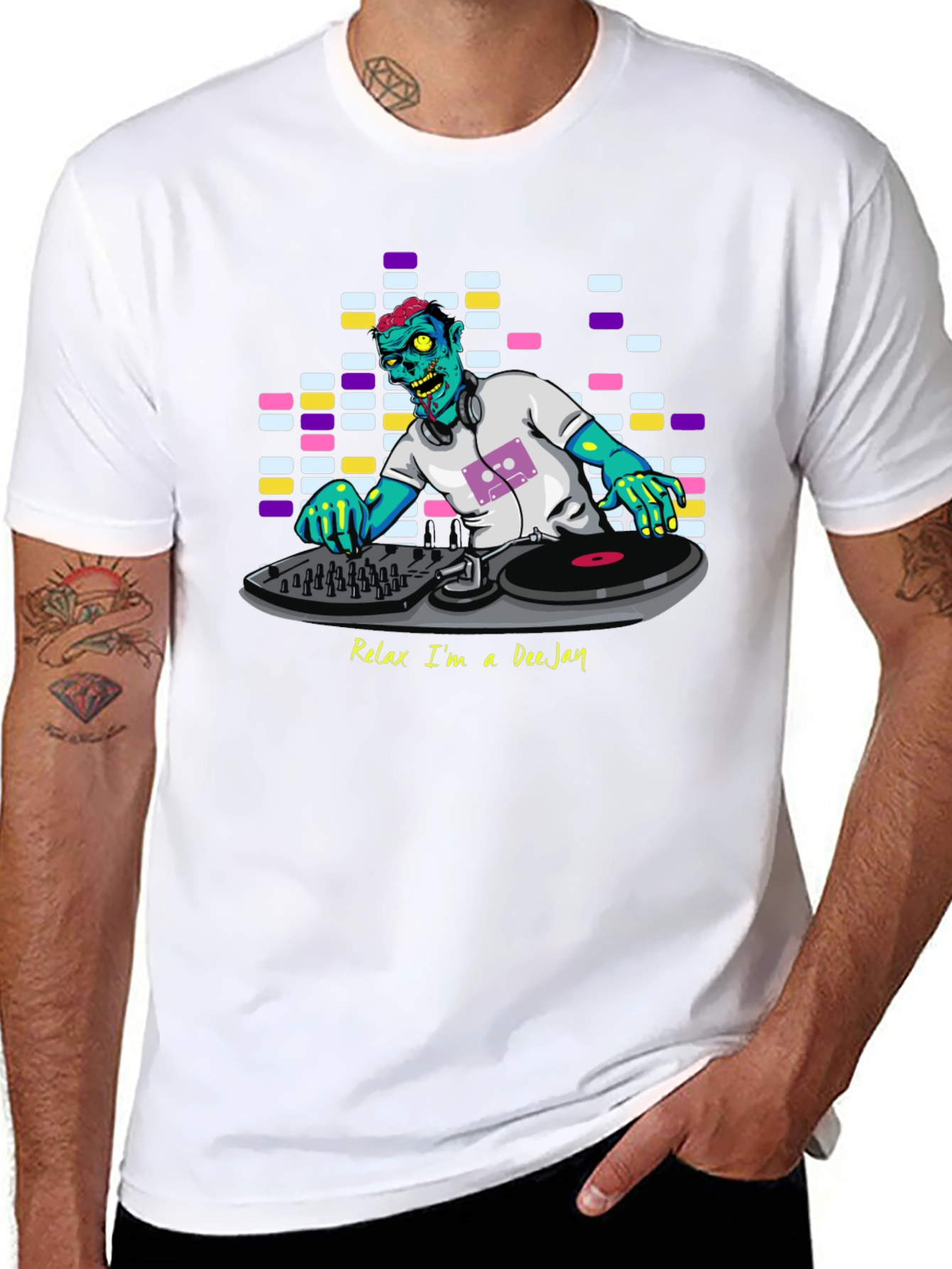 Relax Im A DeeJay Zombie Graphic T-Shirt