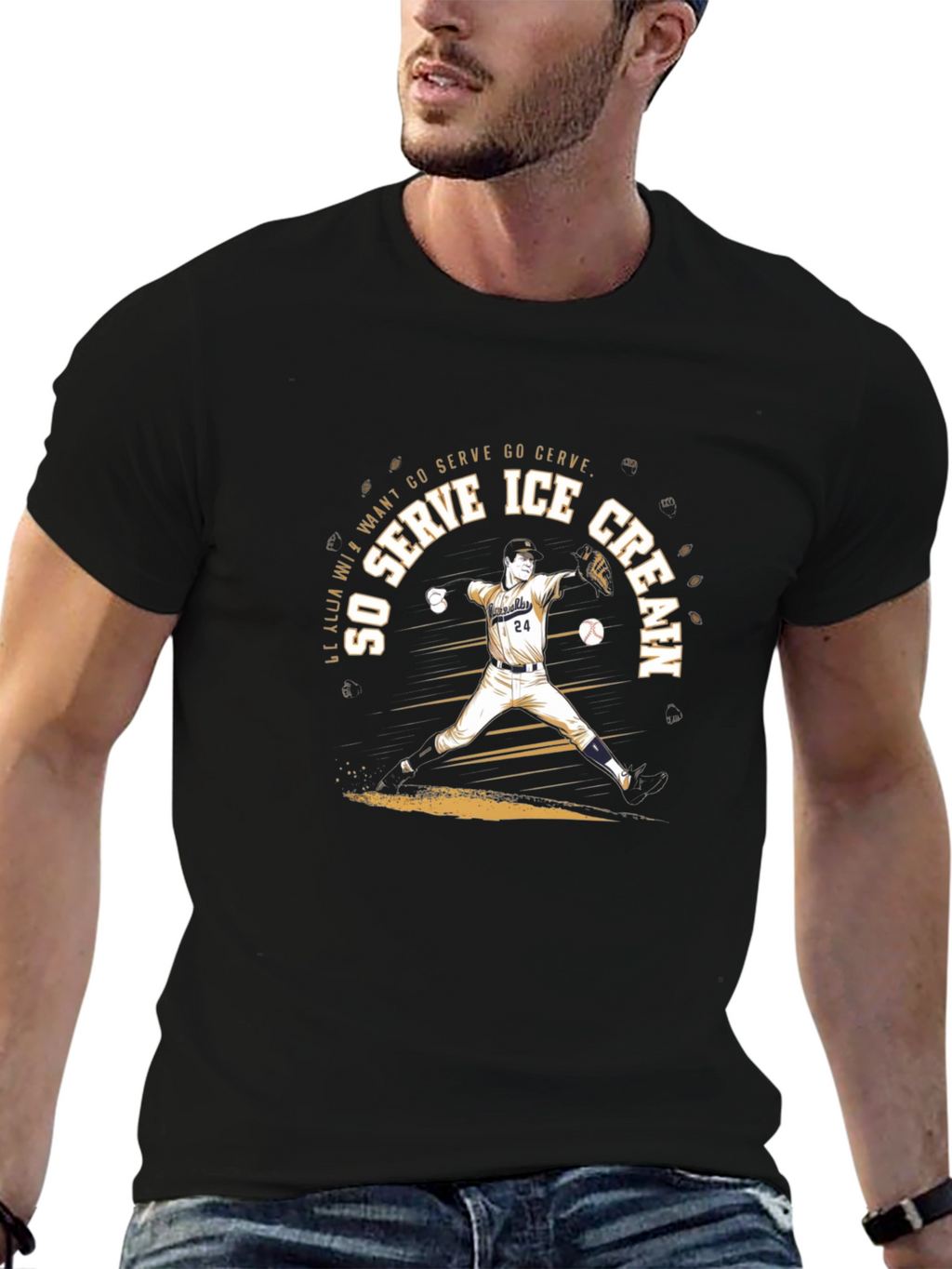 Ice Cream Baseball T-Shirt