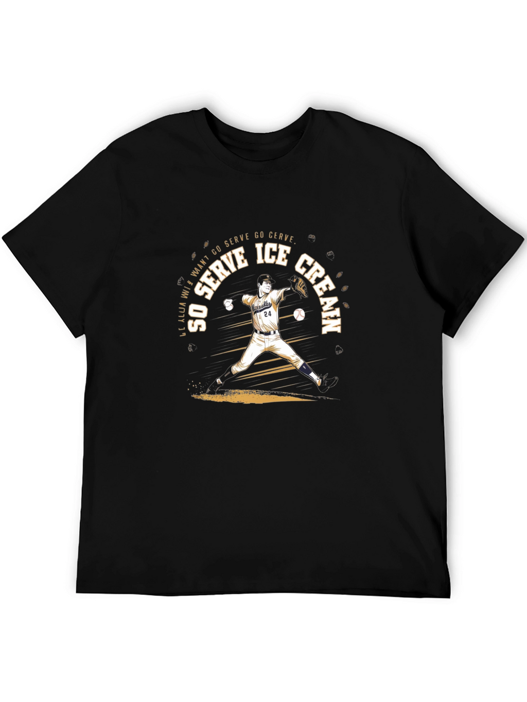 Ice Cream Baseball T-Shirt