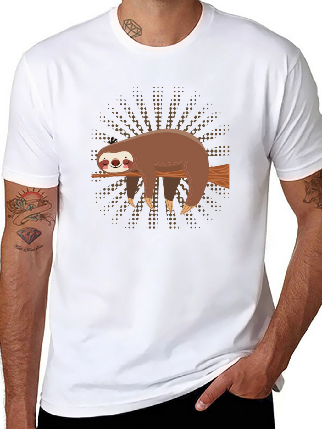 Sloth on Branch Graphic Tee - Comfort Fit