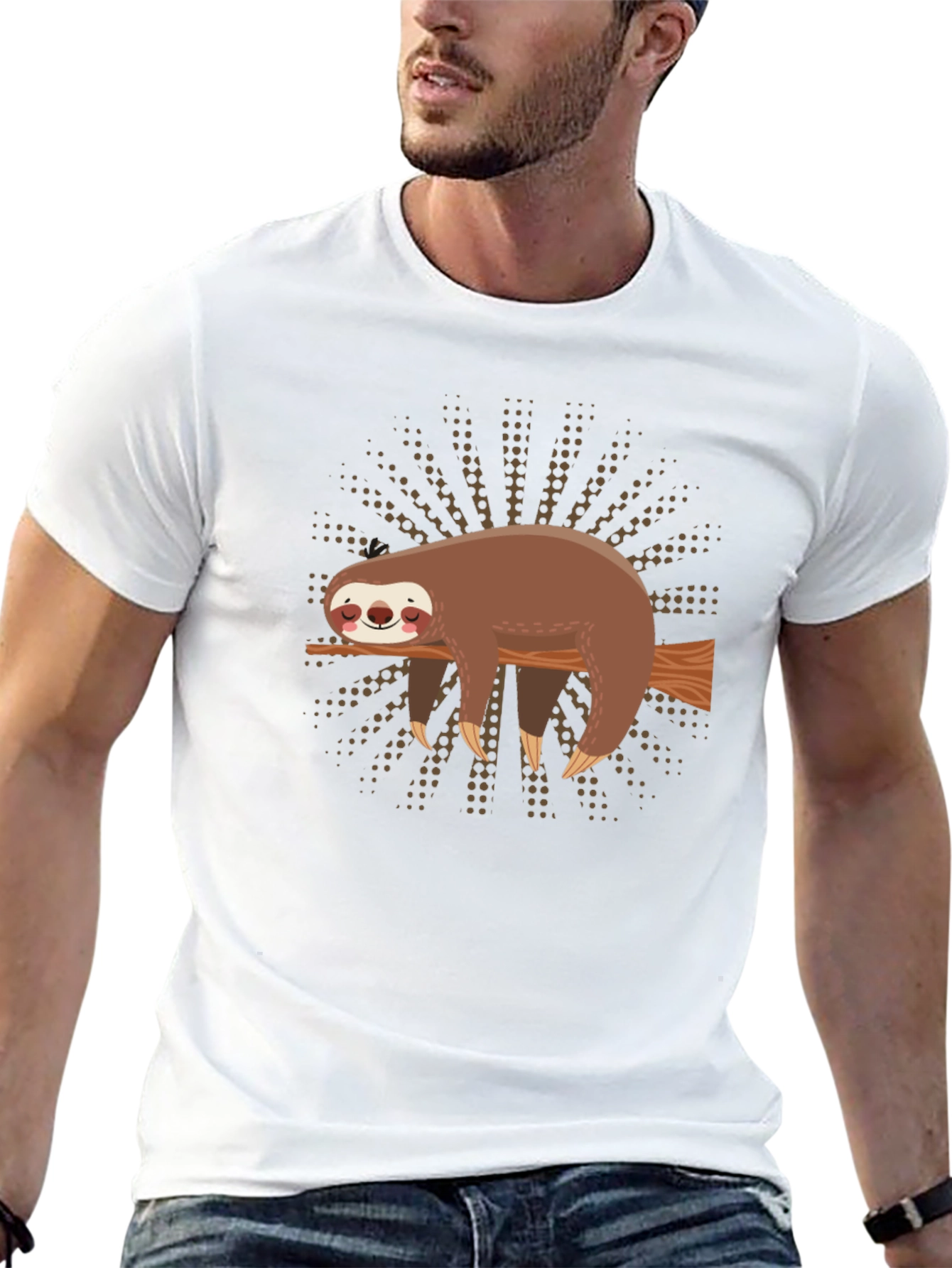 Sloth on Branch Graphic Tee - Comfort Fit