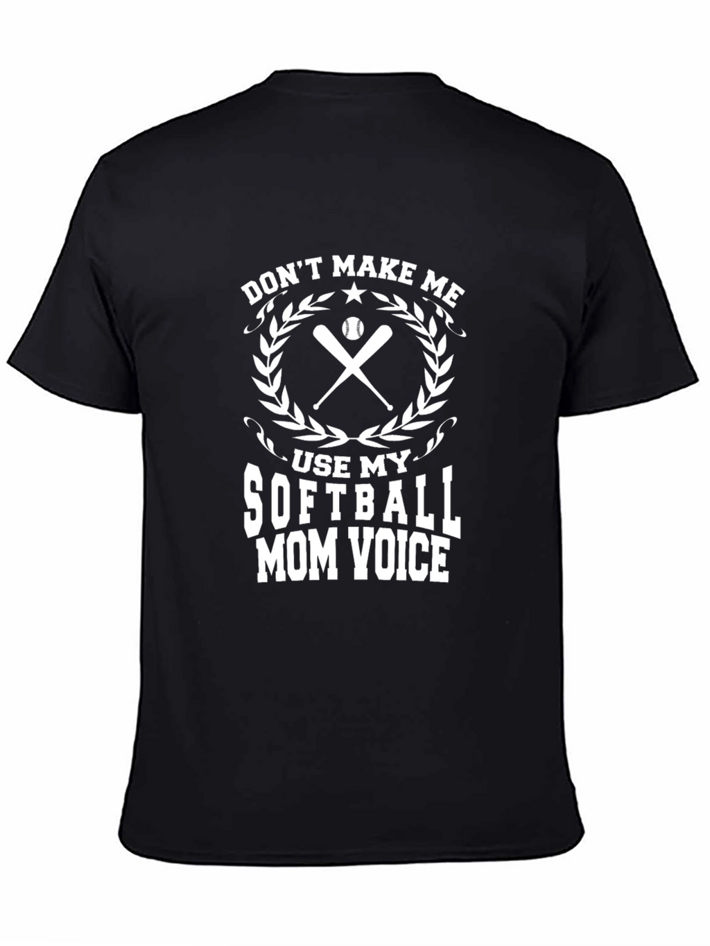 Softball Mom Voice T-Shirt - Black