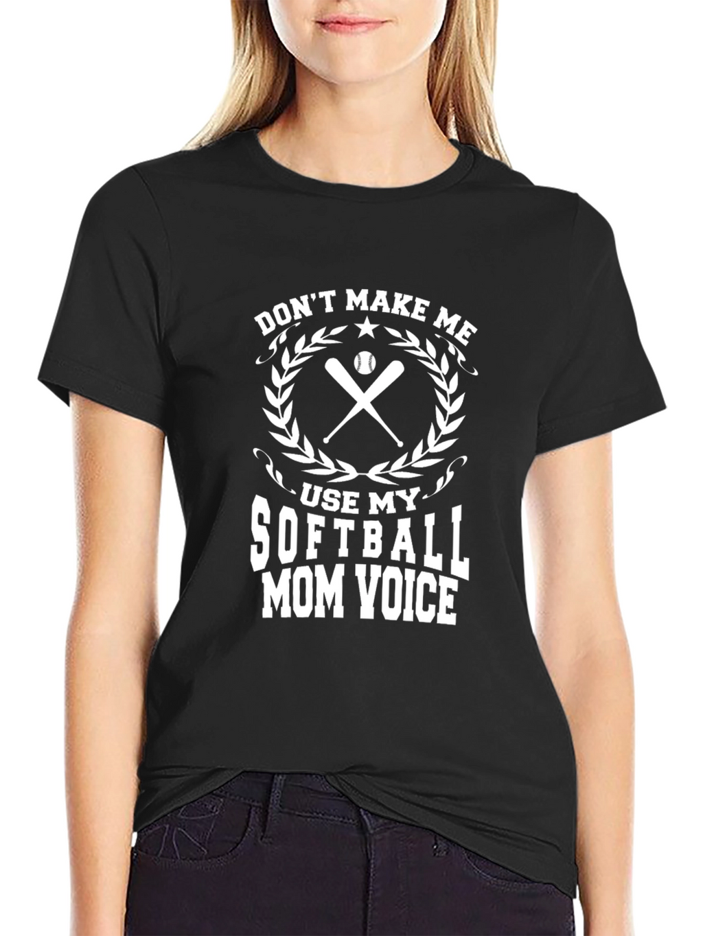 Softball Mom Voice T-Shirt - Black