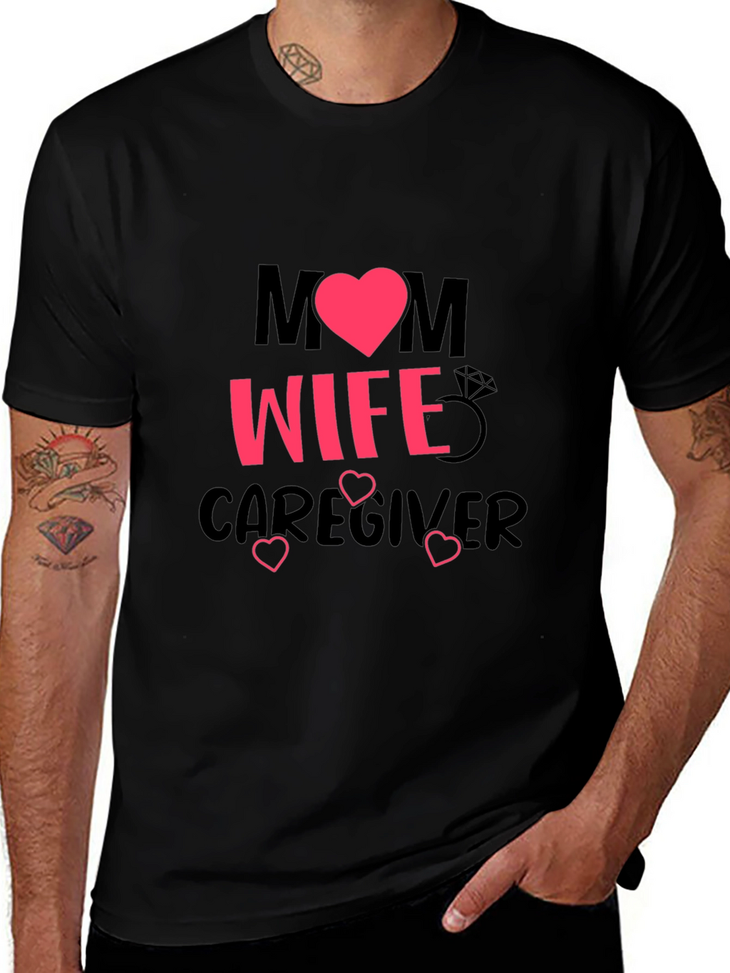 Mom Wife Caregiver Graphic T-Shirt