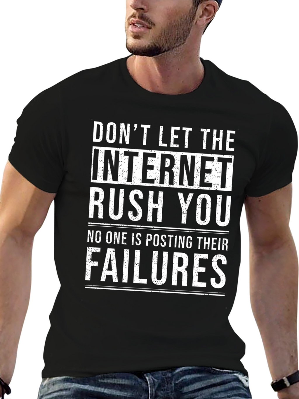 Internet Rush Graphic Tee - Motivational T-Shirt