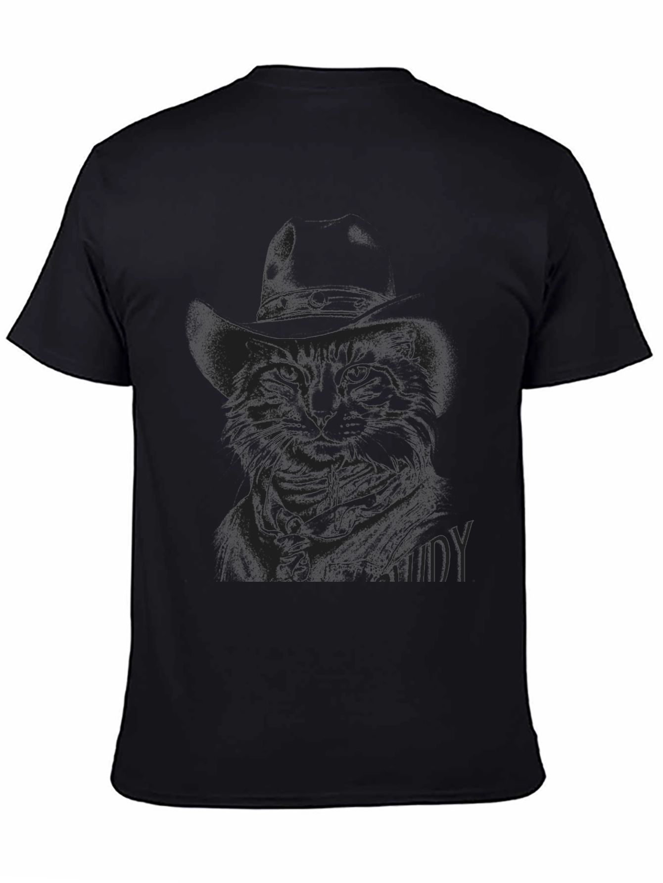 Black Cat in Hat T-Shirt - Unique Graphic Tee