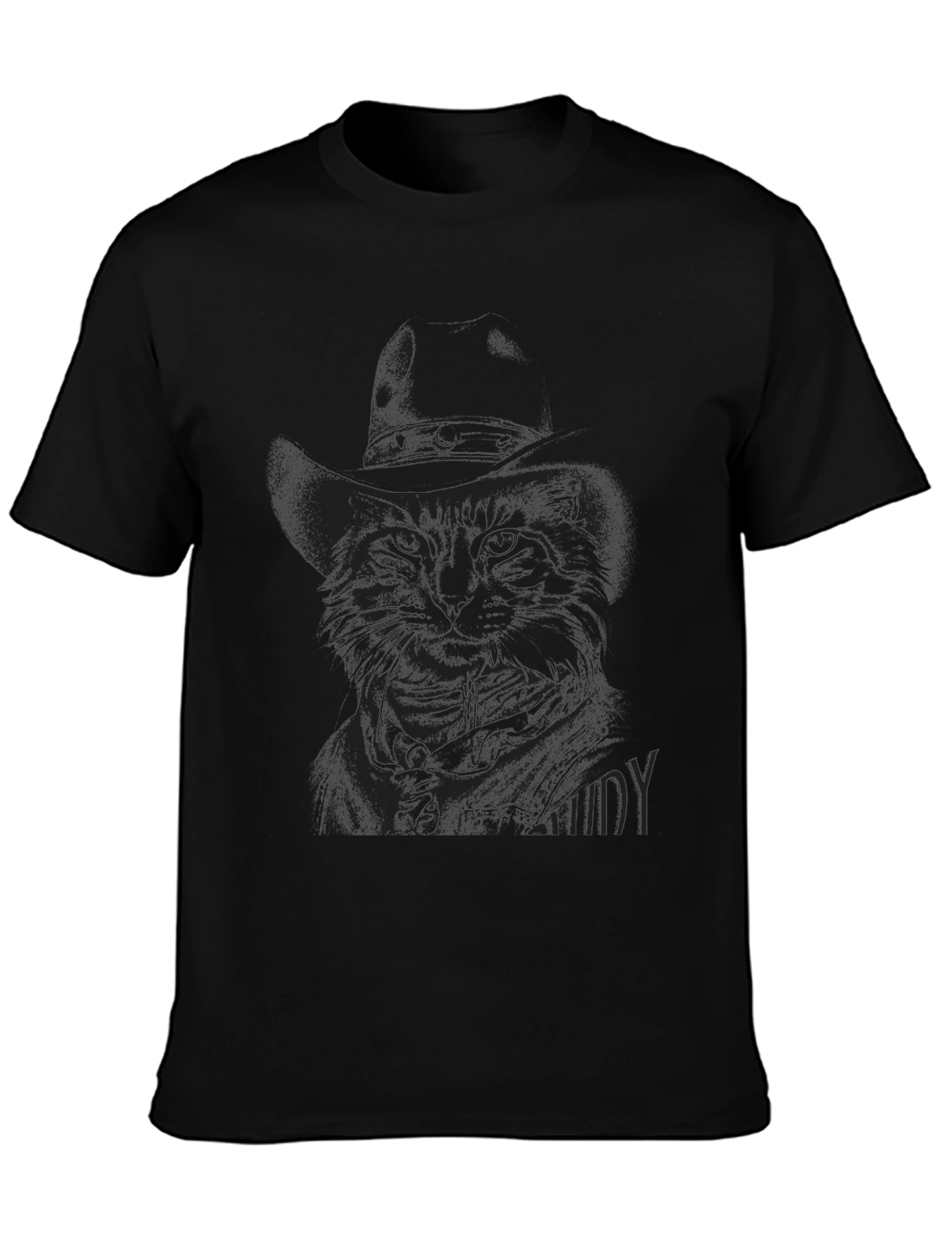 Black Cat in Hat T-Shirt - Unique Graphic Tee