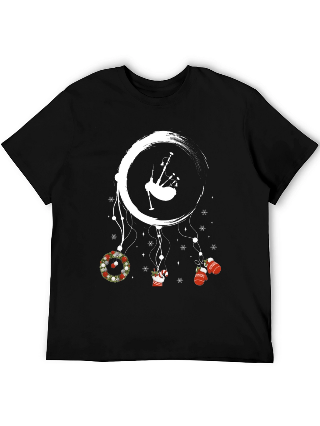 Christmas Bagpipe Dreamcatcher Graphic Tee