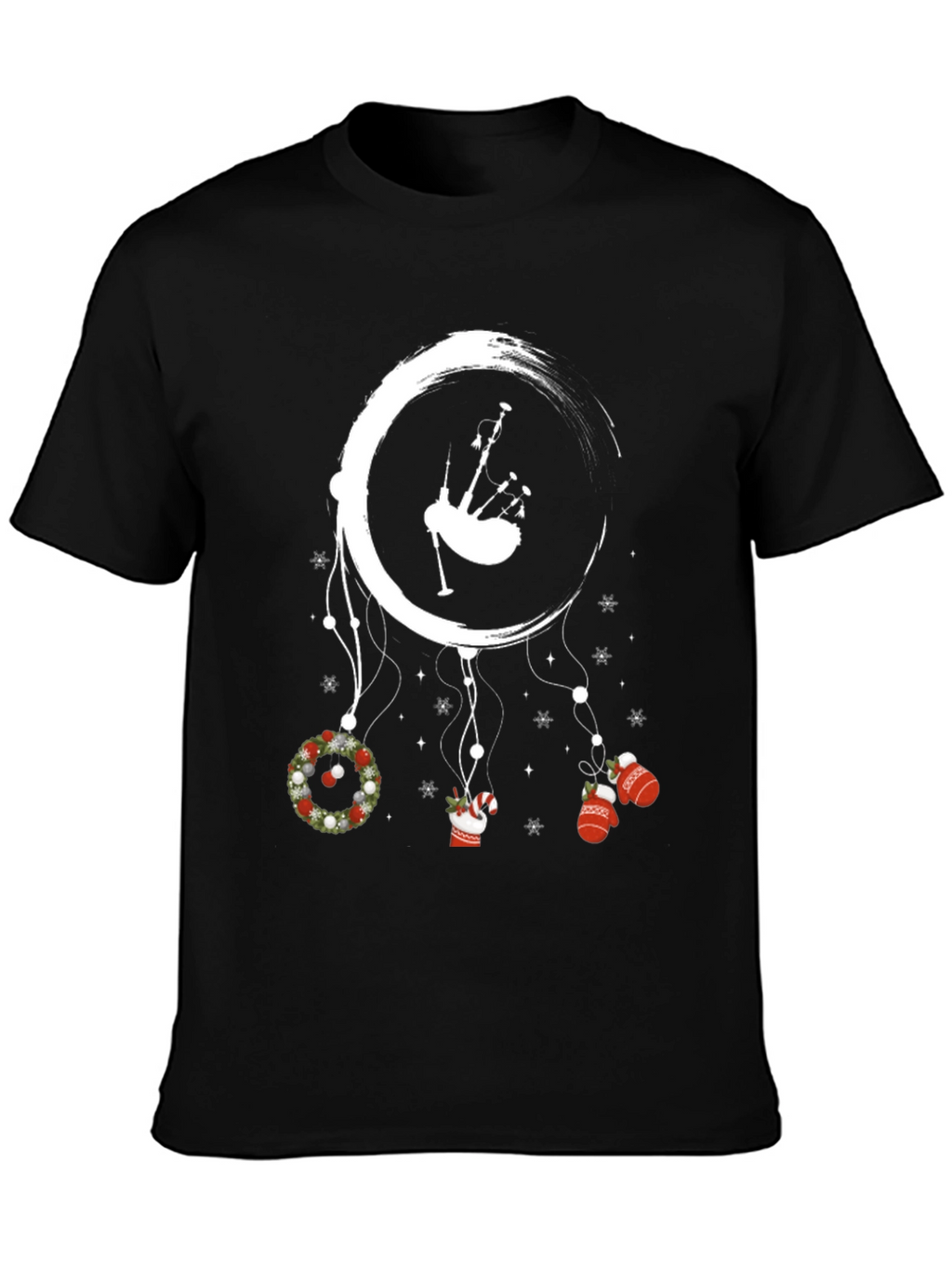 Christmas Bagpipe Dreamcatcher Graphic Tee