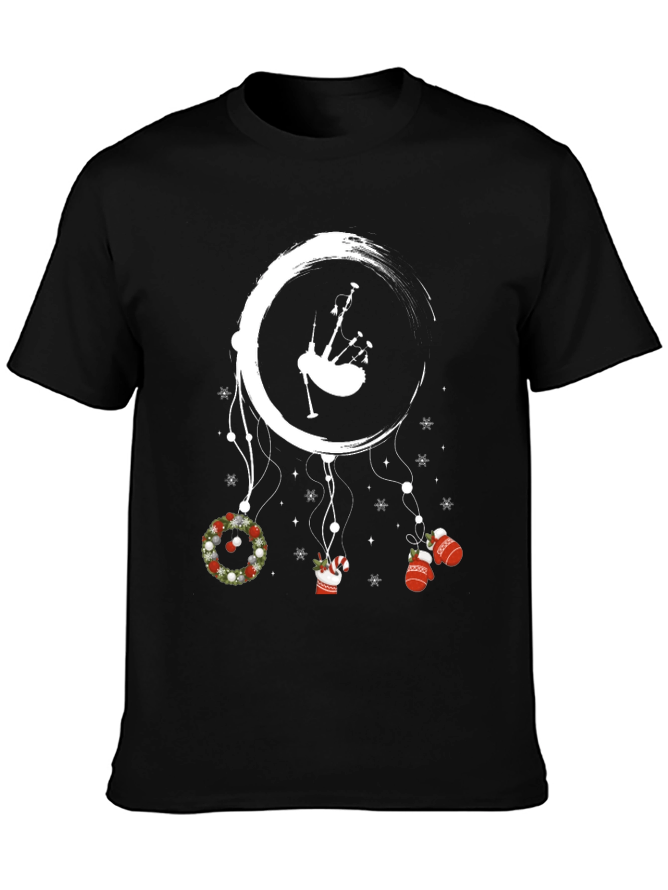 Christmas Bagpipe Dreamcatcher Graphic Tee