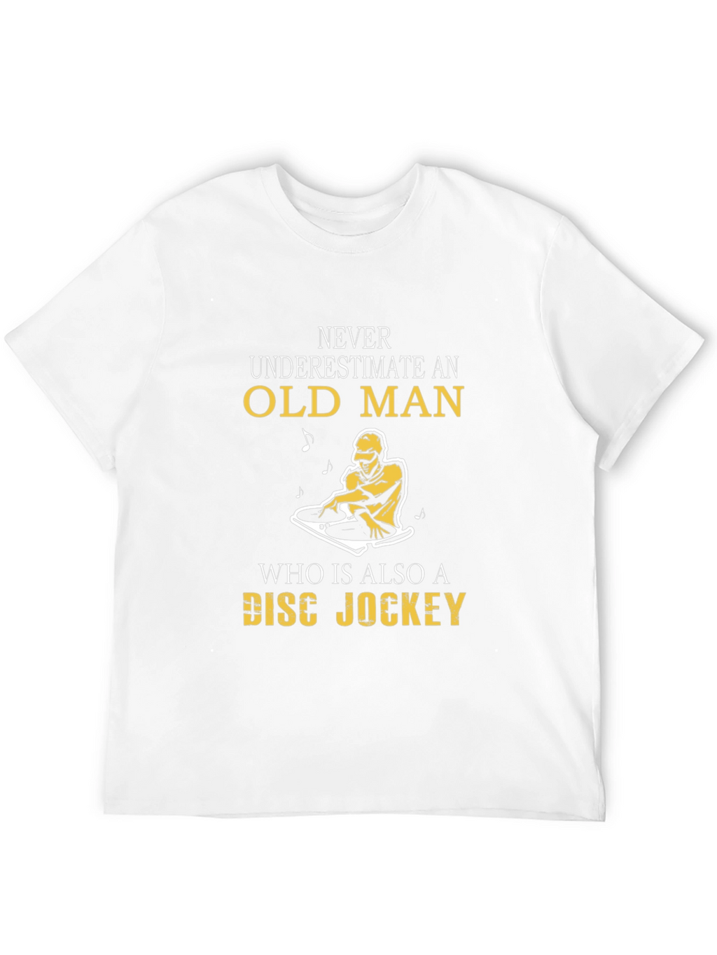 Old Man Disc Jockey T-Shirt - Black
