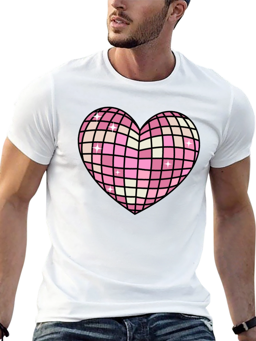 Disco Heart T-Shirt - Retro Style