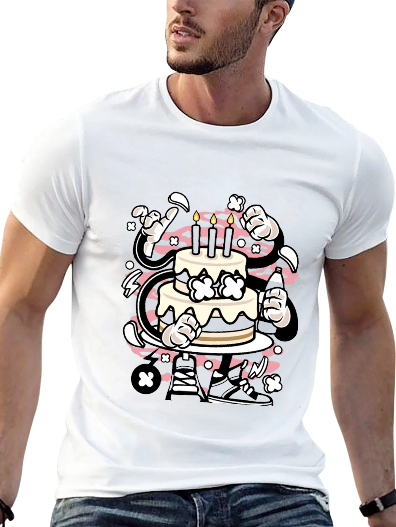 Cartoon Cake T-Shirt - Stylish Graphic Tee