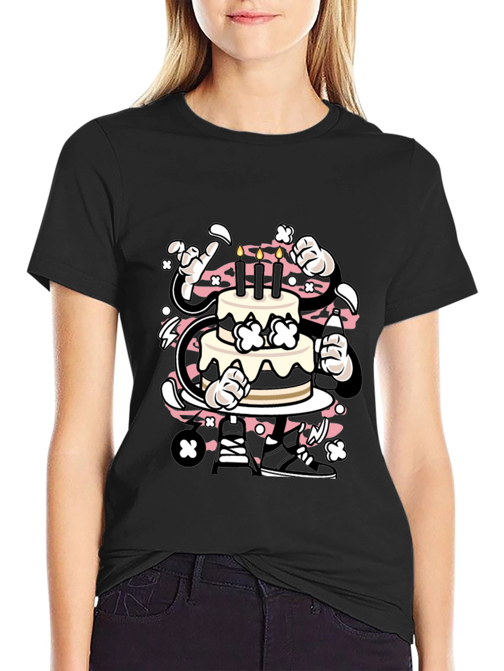 Cartoon Cake T-Shirt - Stylish Graphic Tee