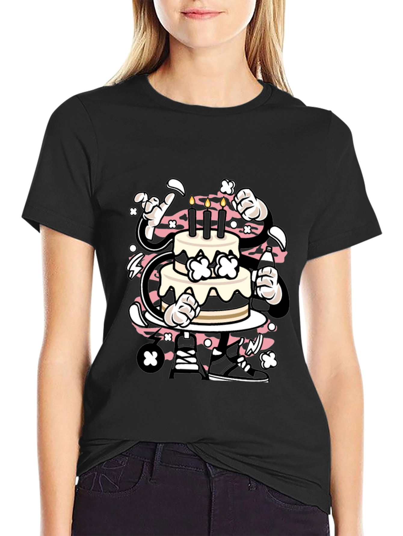 Cartoon Cake T-Shirt - Stylish Graphic Tee
