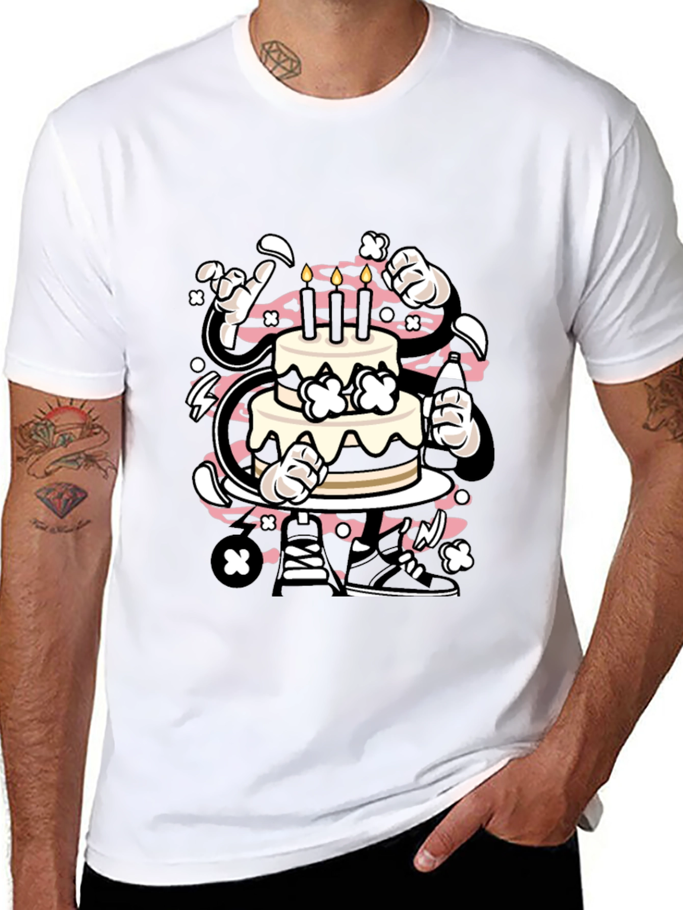 Cartoon Cake T-Shirt - Stylish Graphic Tee