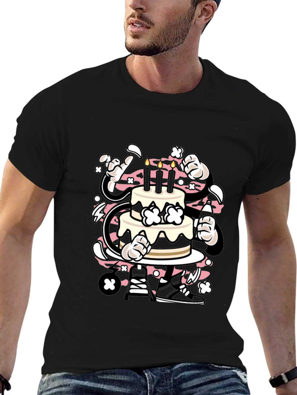 Cartoon Cake T-Shirt - Stylish Graphic Tee