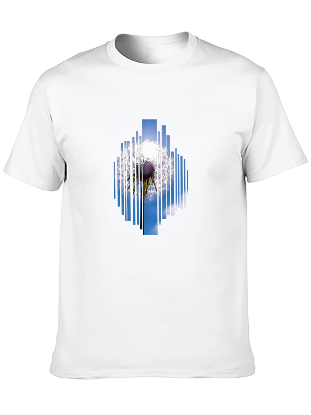 Geometric Dandelion Graphic Black T-Shirt