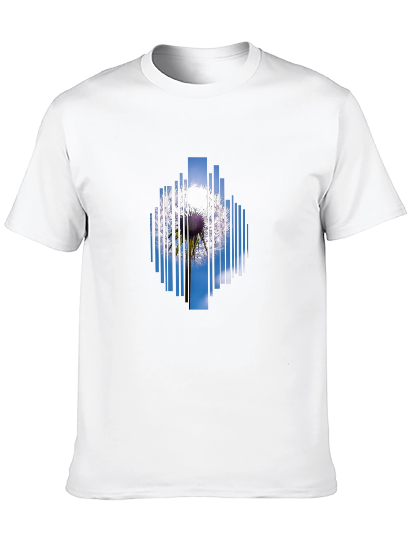 Geometric Dandelion Graphic Black T-Shirt
