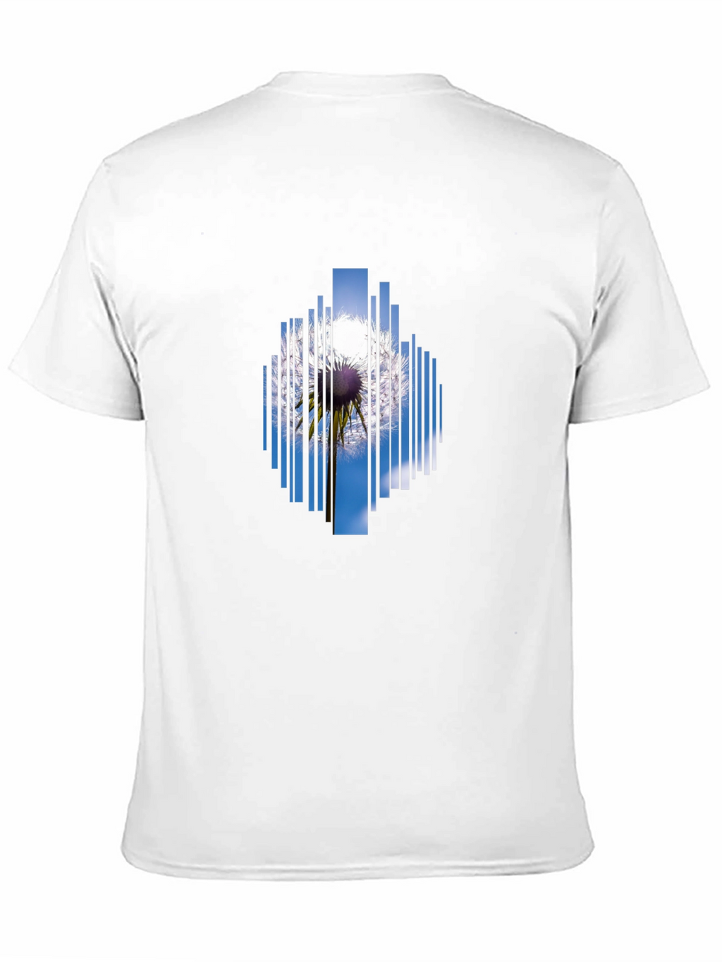 Geometric Dandelion Graphic Black T-Shirt