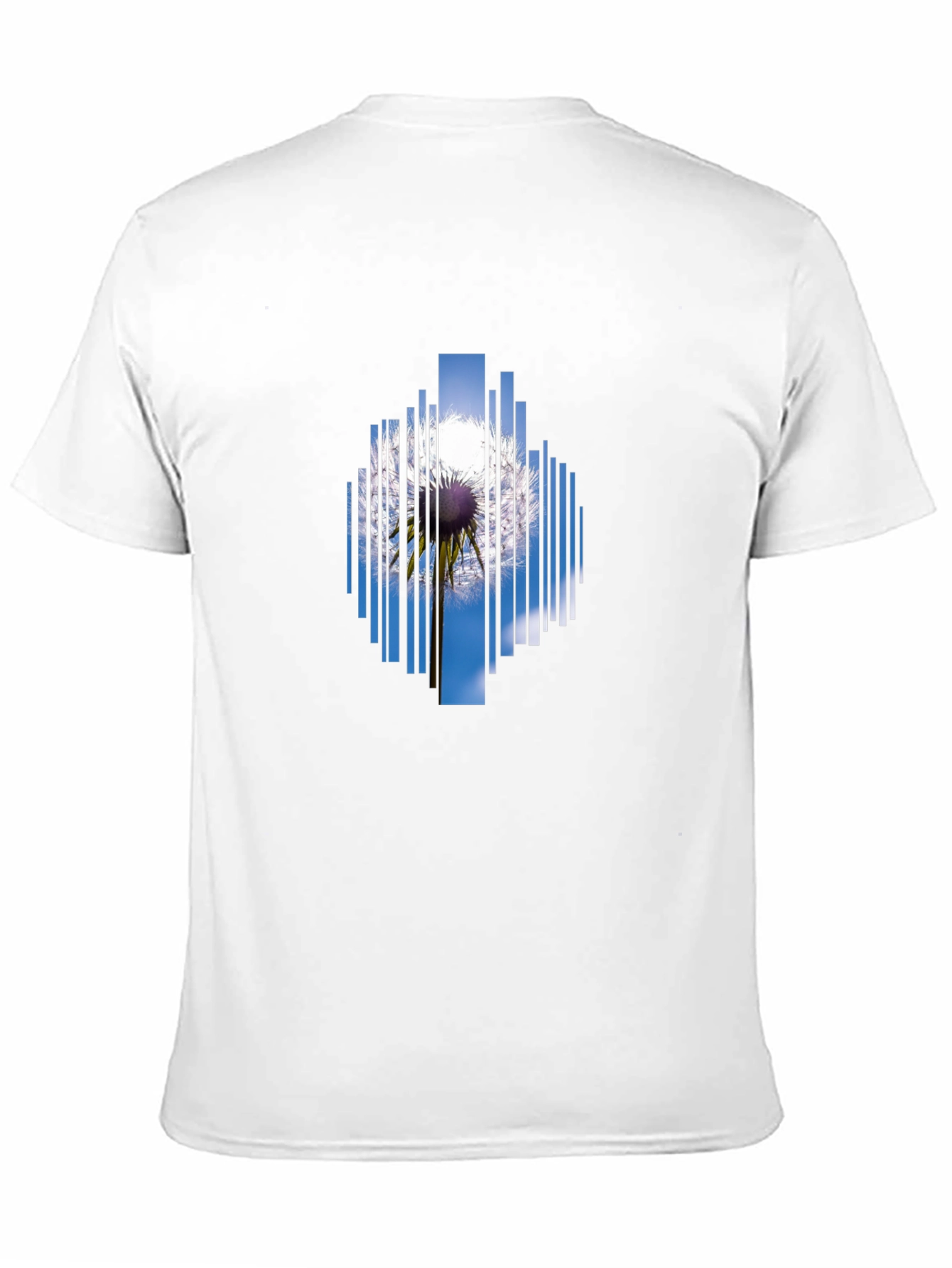 Geometric Dandelion Graphic Black T-Shirt