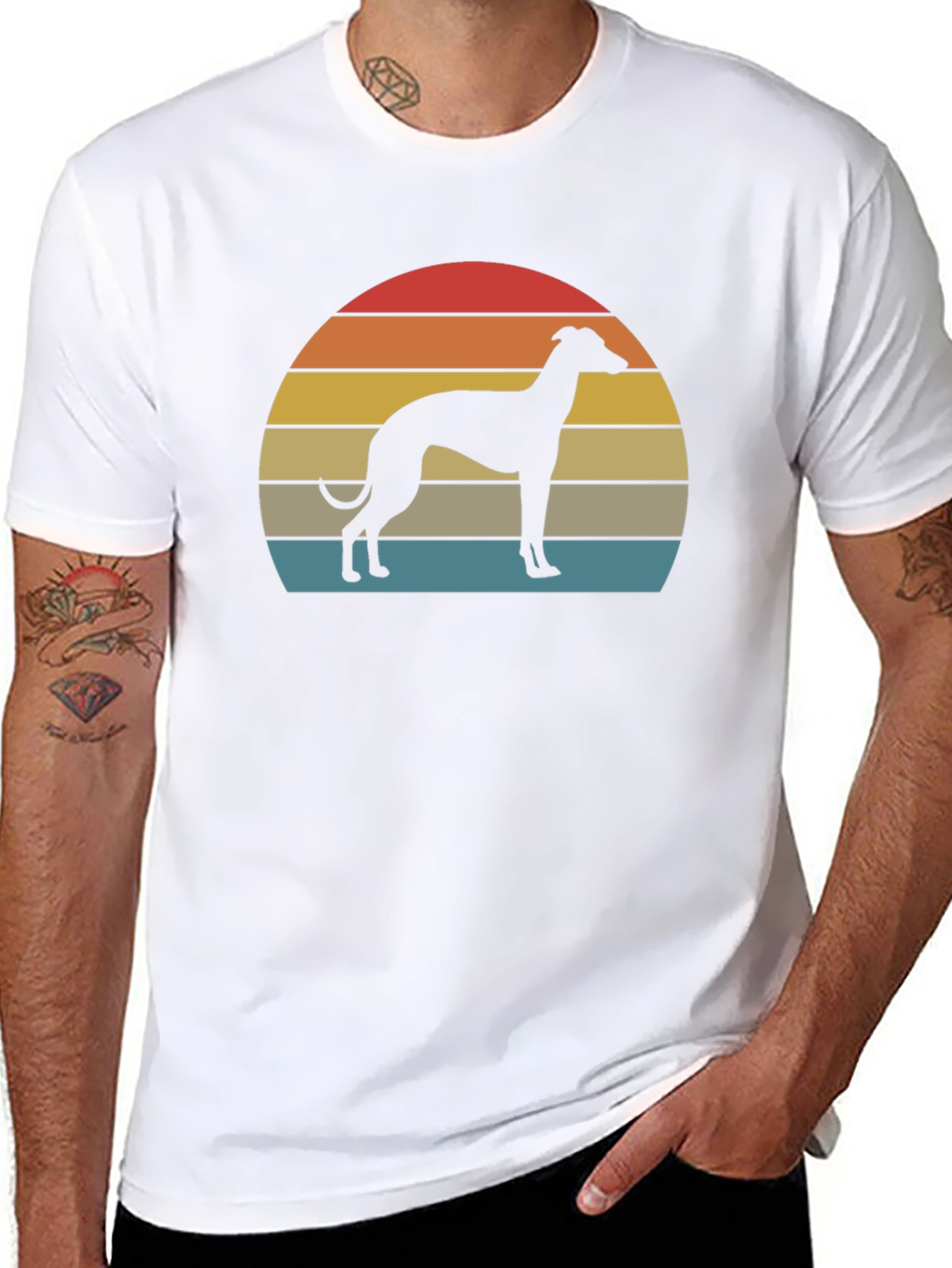 Retro Greyhound Silhouette T-Shirt