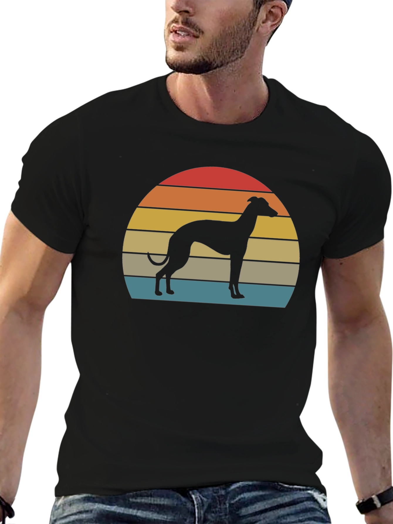 Retro Greyhound Silhouette T-Shirt