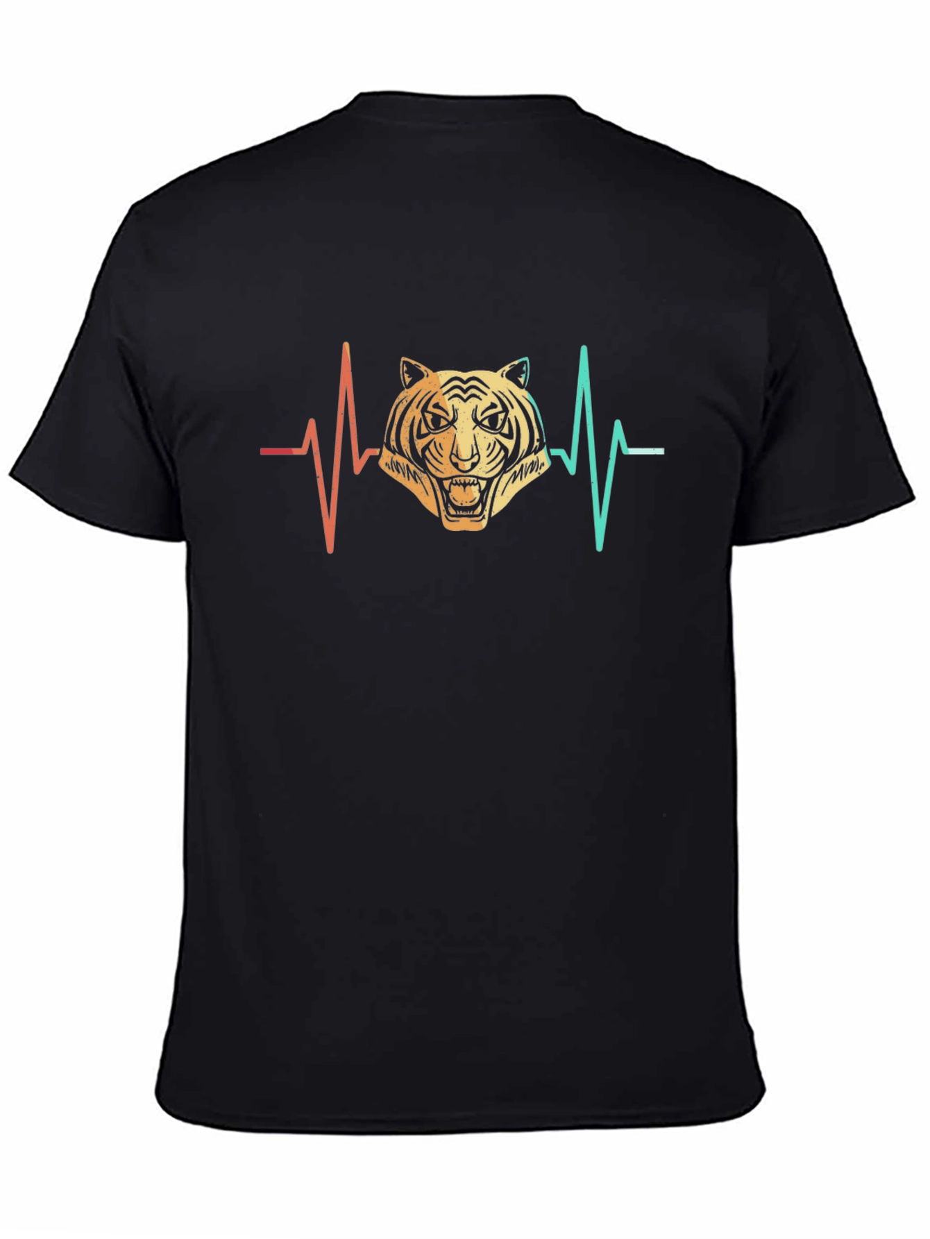 Tiger Heartbeat Graphic Tee - Mens Black T-Shirt