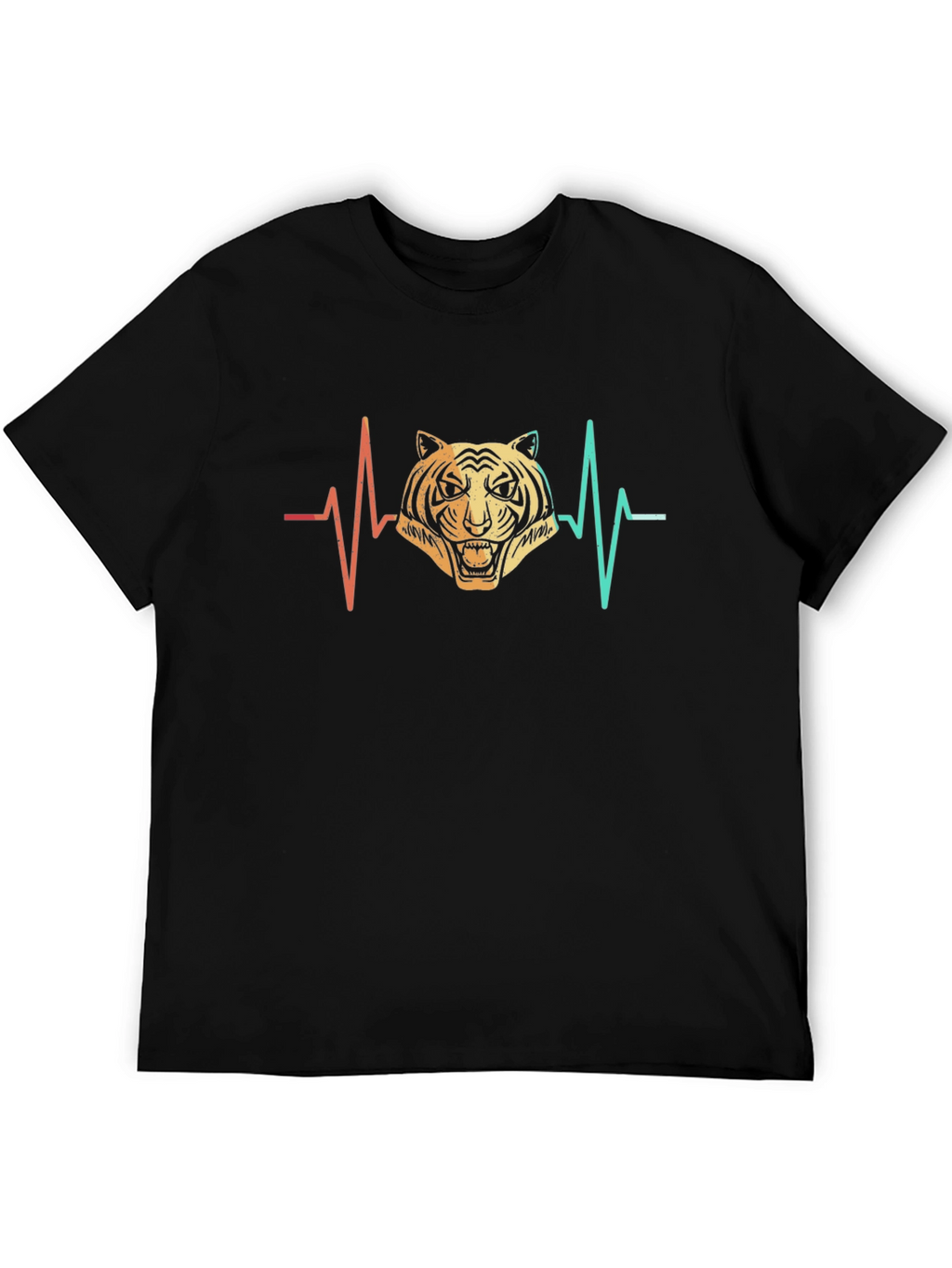 Tiger Heartbeat Graphic Tee - Mens Black T-Shirt