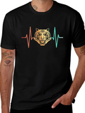 Tiger Heartbeat Graphic Tee - Mens Black T-Shirt